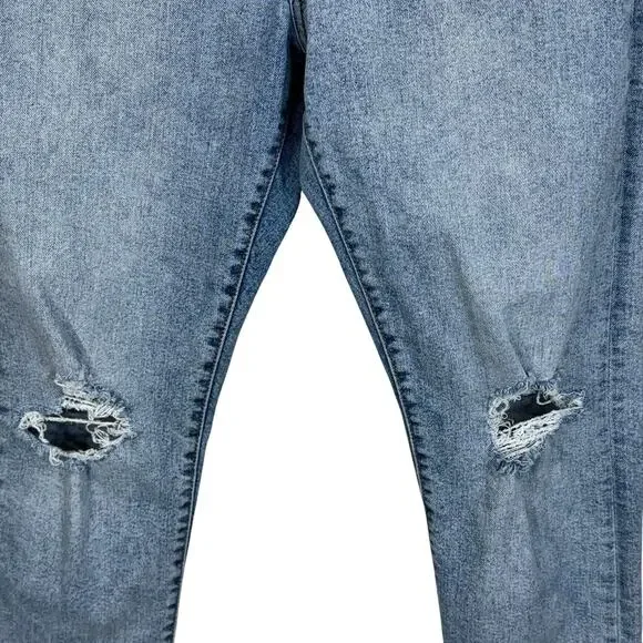 Levi's SZ 30 Wedgie Straight Jeans Hi-Rise Distressed Button-Fly Stretch Pockets - Picture 3 of 13